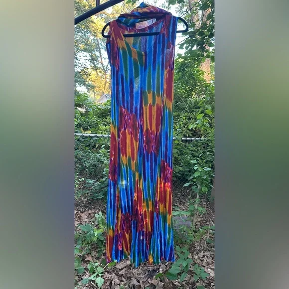 Sacred Threads Rainbow Y2K Hippie Boho Pride Dress - Picture 8 of 10